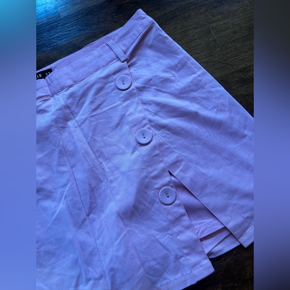 Pink Button-Front Skort - Picture 2 of 5